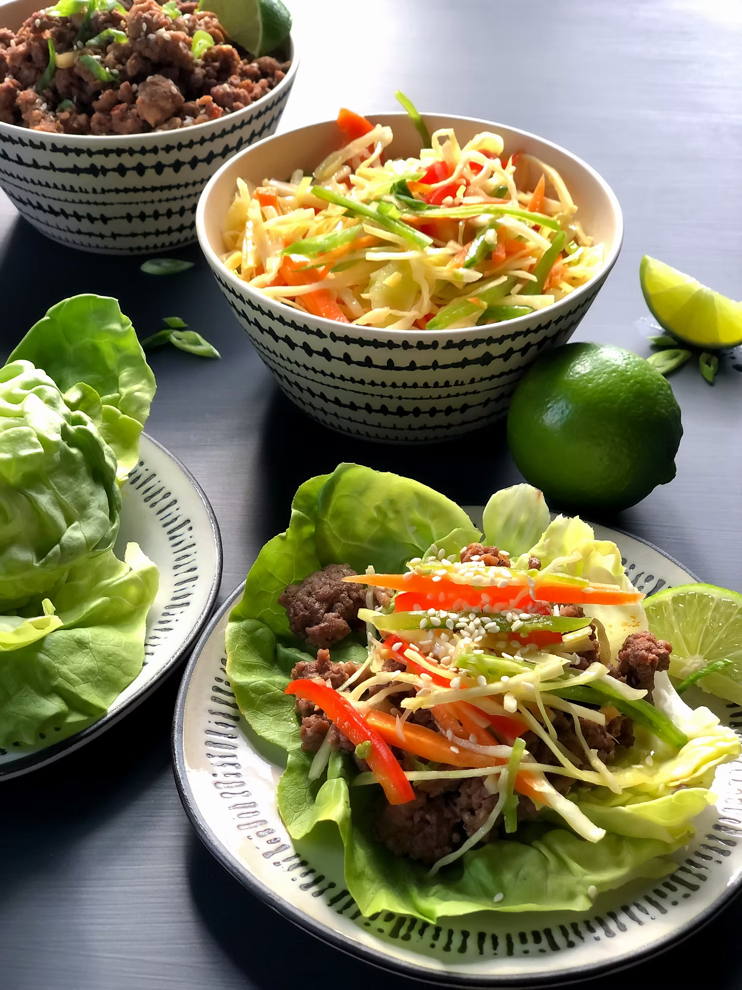 Lettuce Wraps with Asian Slaw
