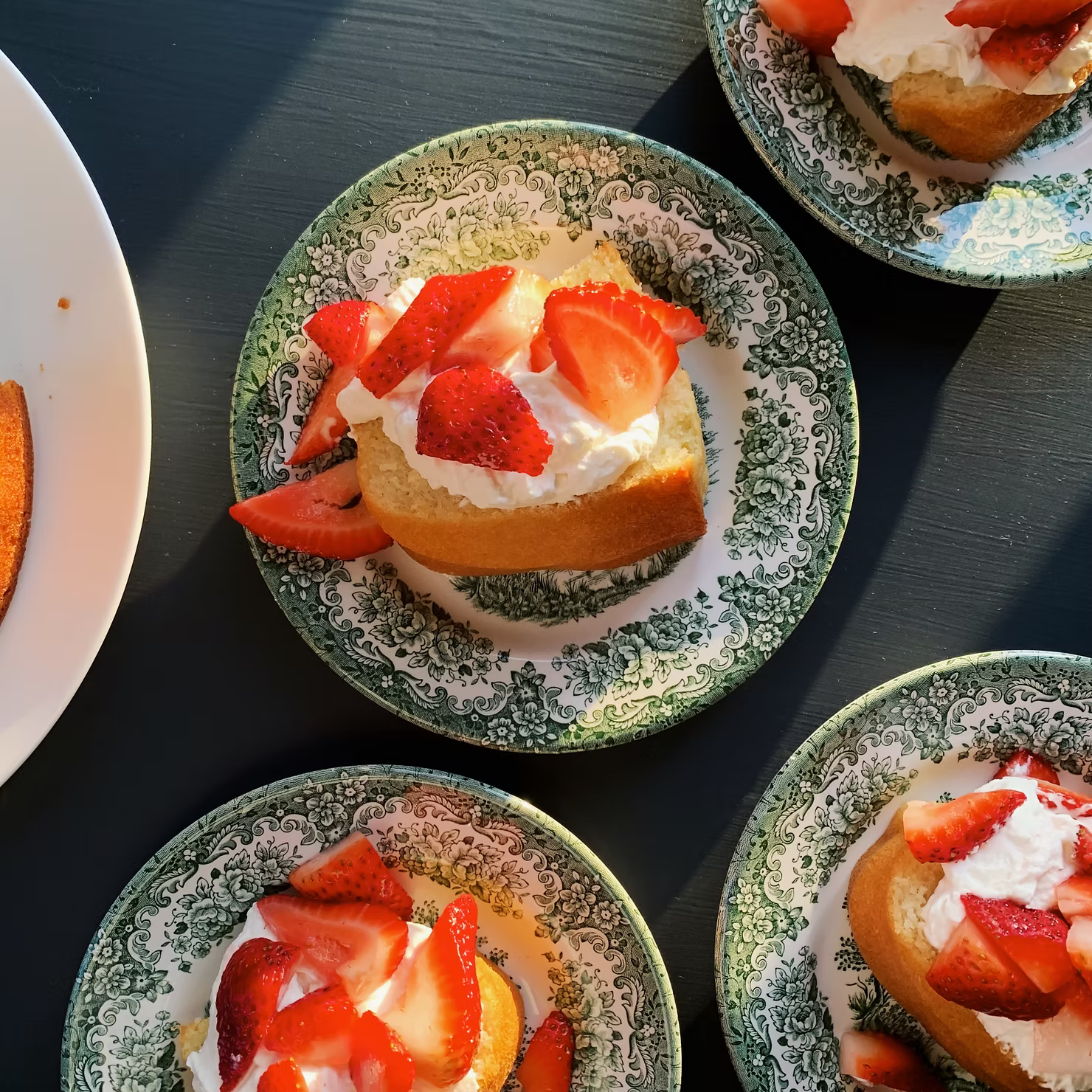 Citrus Bundt Cake with Strawberries and Cream