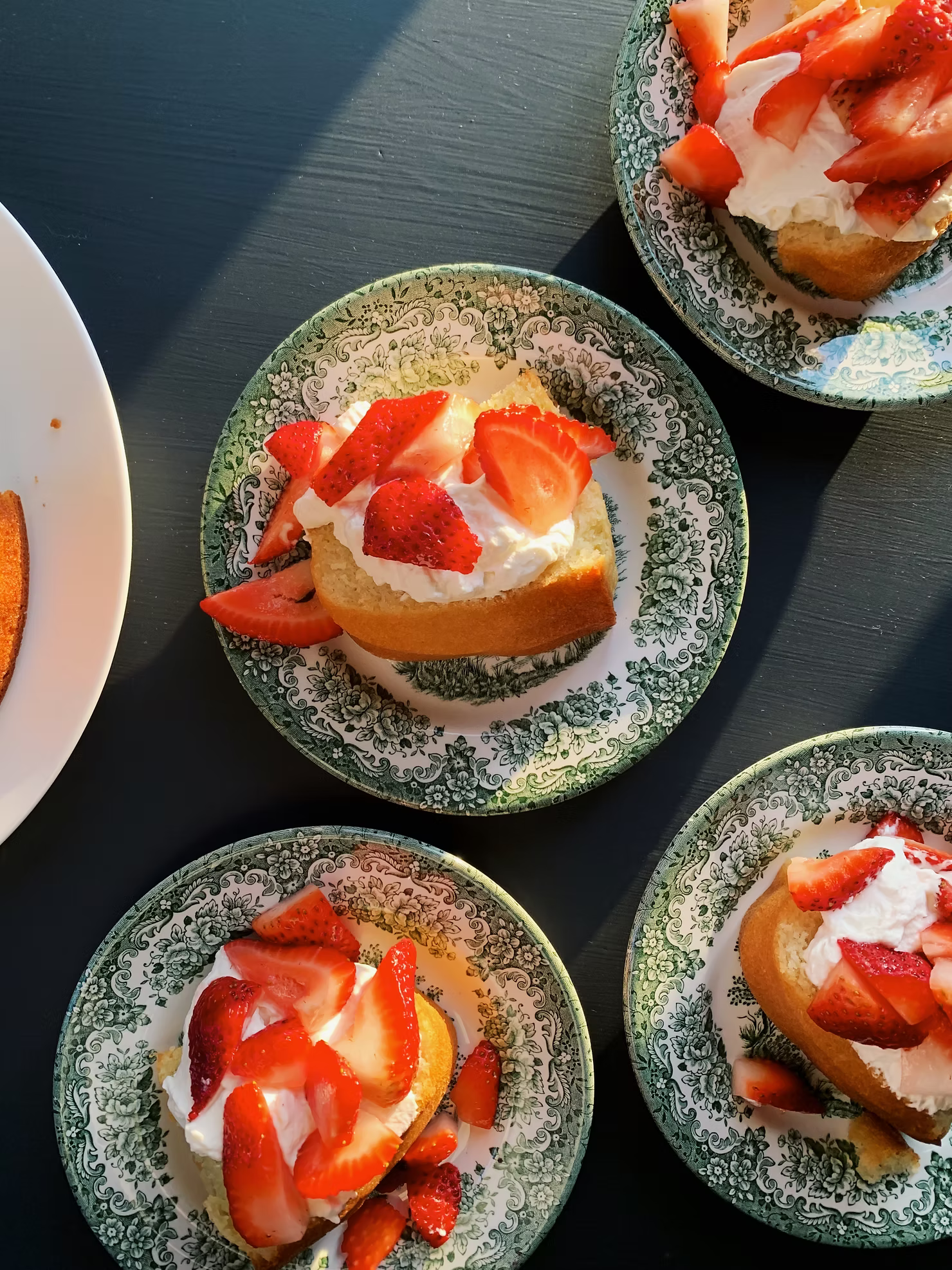 Citrus Bundt Cake with Strawberries and Cream