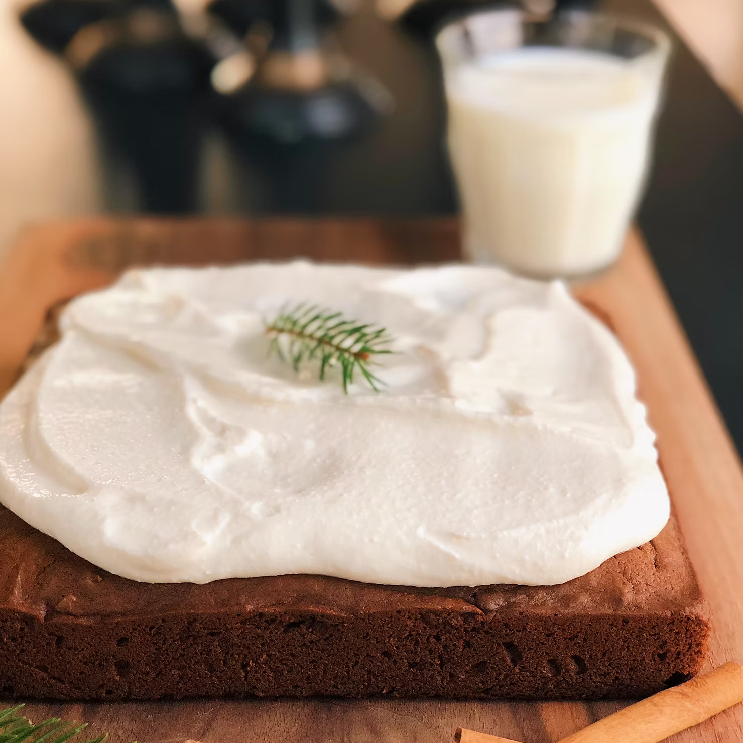 Gingerbread Spice Cake with Ricotta Icing