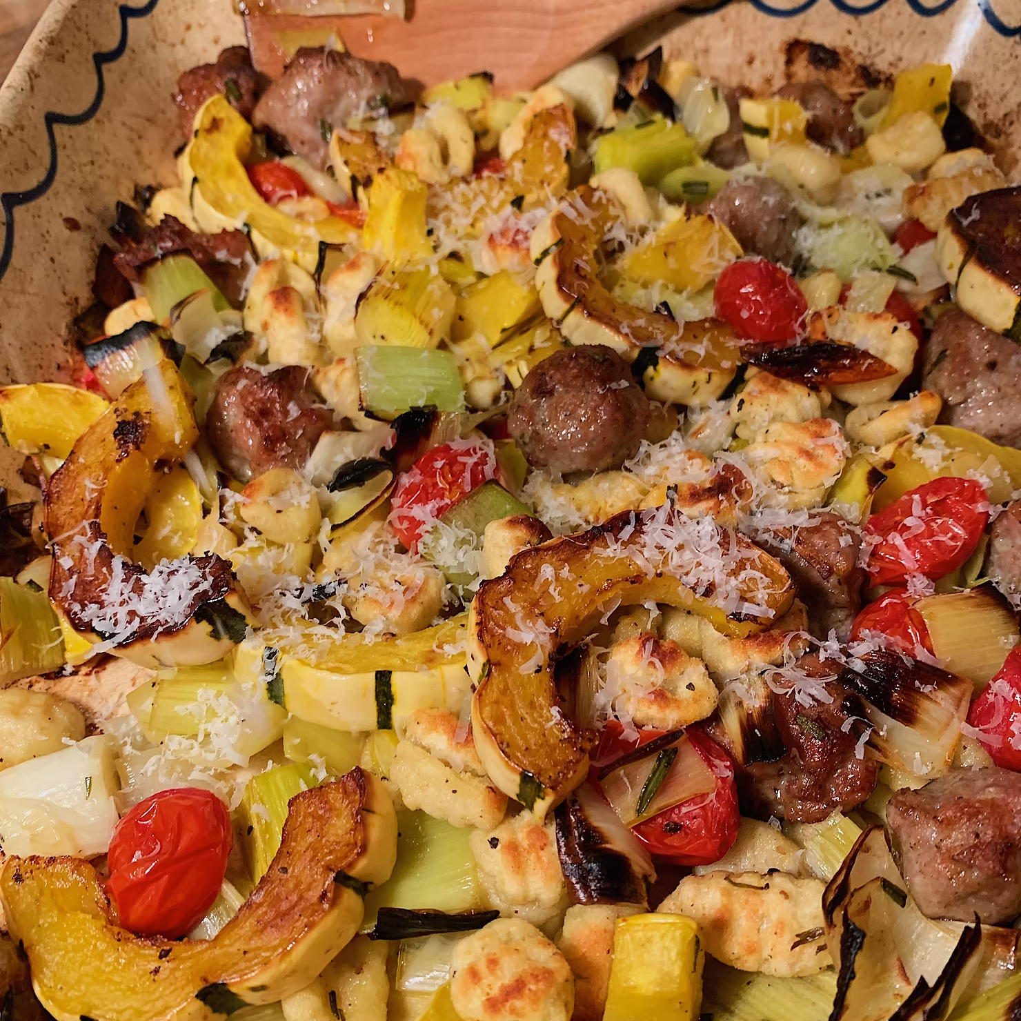 Sausage Squash Gnocchi Roast