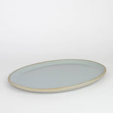Handmade Oval Serving Tray: Sardine (glossy blue)