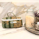 Green Tiger Stripe Cosmetic Bag