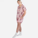 Coral Stripe Short PJ Set