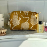 Mustard Tiger Cosmetic Bag
