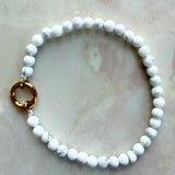 18K Gold Howlite Charm Keeper Bracelet