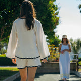 Wavy White Short Set