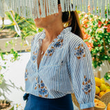Inese Block Print Blouse