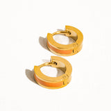 Etta 18K Non-Tarnish Coloured Hoop Earring: White