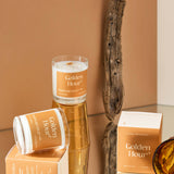 Golden Hour Candle | Sandalwood, Cedarwood & Amber Wood: 8 oz