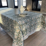 Sage and Mustard Tablecloth