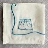 Bathers Embroidered Cocktail Napkin Set