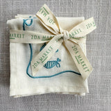 Bathers Embroidered Cocktail Napkin Set