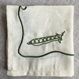 Veggie Embroidered Cocktail Napkin Set