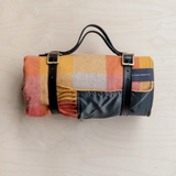 Recycled Wool Picnic Blanket- Honey Meadow Check