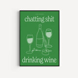 Chatting & Drinking Print