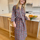 Robe, Grey, Orange and Pink