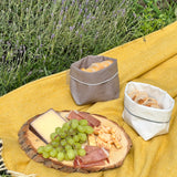 Linen Bread Basket, White