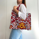Velvet Tote- Red