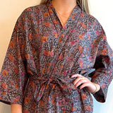 Robe, Grey, Orange and Pink