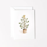 Christmas tree mini notecard
