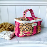 Pink Tiger Stripe Cosmetic Bag