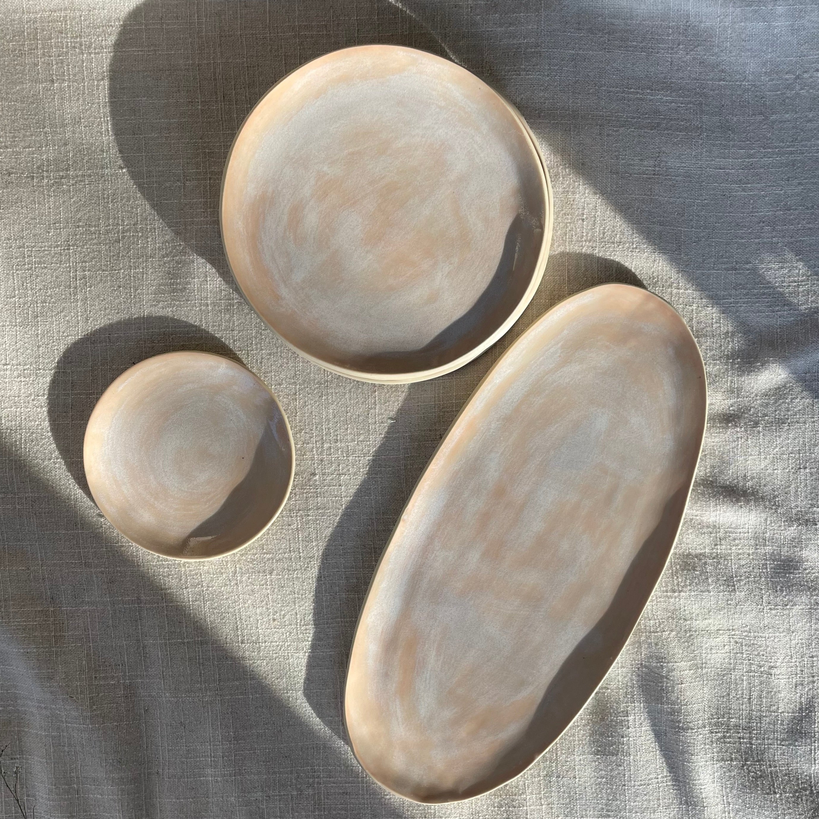 Glazed Oval Serving Tray