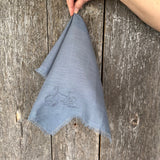 Linen Embroidered Hand Towels- Bike Set