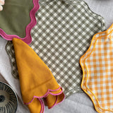 Cotton Scalloped Placemat Set- Olive
