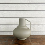Matte Sage Metal Vase