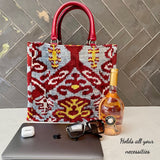 Velvet Tote- Red
