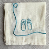 Bathers Embroidered Cocktail Napkin Set