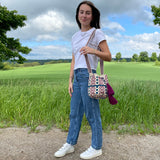 Purple Chevron Wayuu Bag