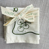 Veggie Embroidered Cocktail Napkin Set