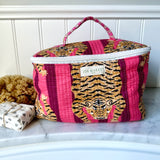 Pink Tiger Stripe Cosmetic Bag
