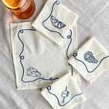 Apero Embroidered Cocktail Napkin Set