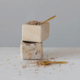 Marble & Sandstone Salt Holder with spoon