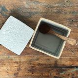 Square Stoneware Canister with Spoon