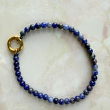18K Gold Sodalite Charm Keeper Bracelet