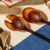 Resin Salad Servers - Amber Set
