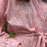 Pink Leopard Short Robe