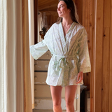 Green Leopard Short Robe