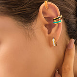 Etta 18K Non-Tarnish Coloured Hoop Earring: White