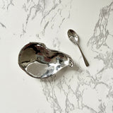 Oyster Shell Salt Cellar with Spoon