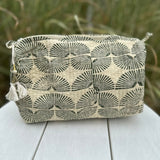 Green Fan Cosmetic Bag