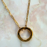18K Gold Circle Carabiner 20mm