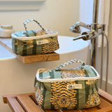 Green Tiger Stripe Cosmetic Bag