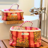 Pink on Pink Tiger Stripe Cosmetic Bag