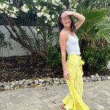 Maisie Yellow Wrap Skirt
