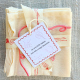 Lucky Embroidered Cocktail Napkin Set